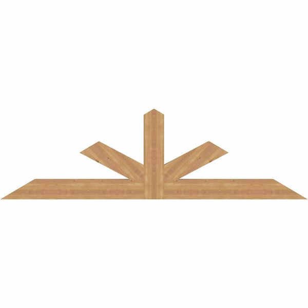 Ekena Millwork Saratoga Smooth Timber Gable Bracket, Western Red Cedar, 84"W x 24"H x 3 1/2"D x 5 1/2"F, 7/12 Pitch GBW084X24X0406SAR00SWR - main